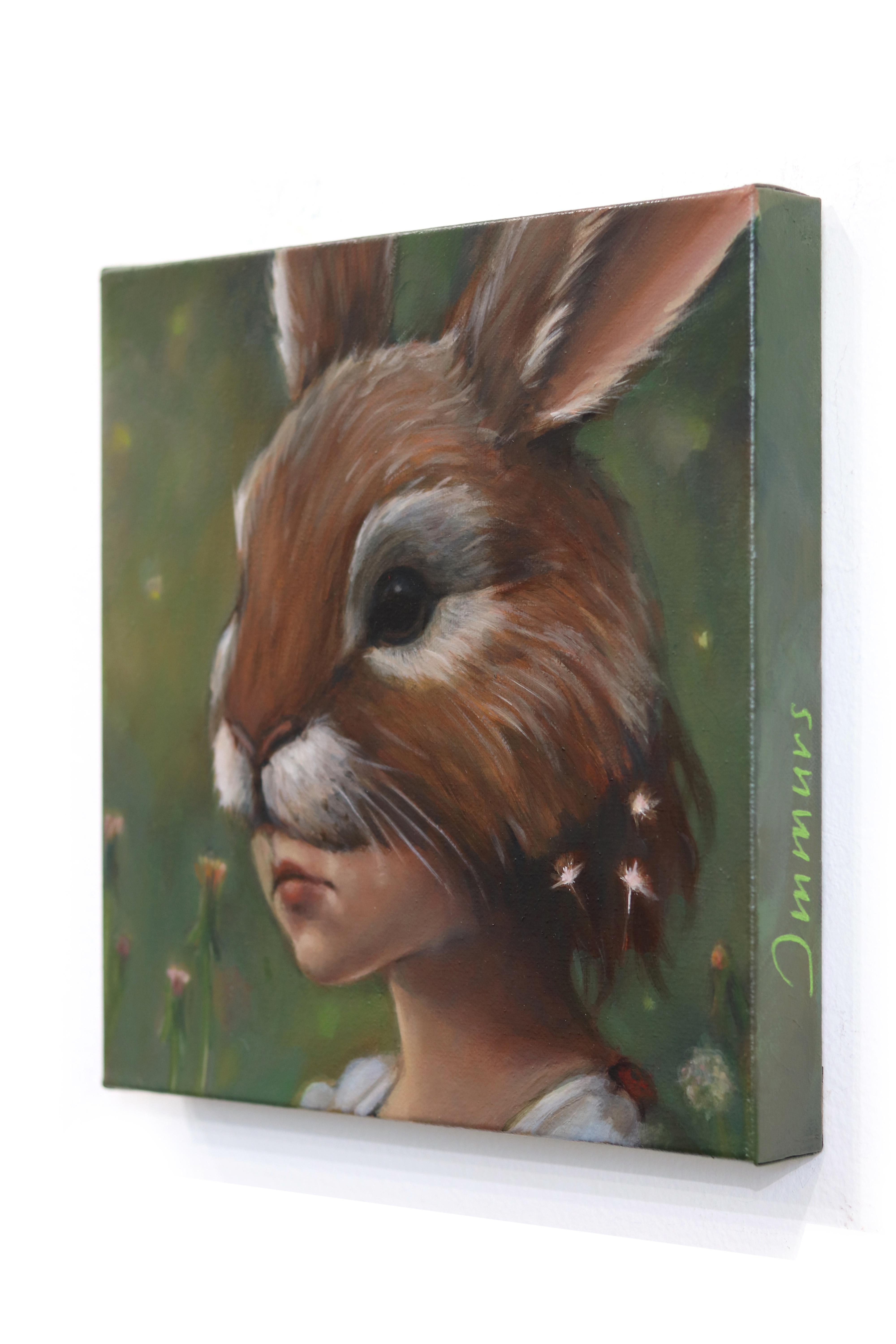 She Felt Everything Directly and Deeply - Figurative Surrealist Oil Painting For Sale 1