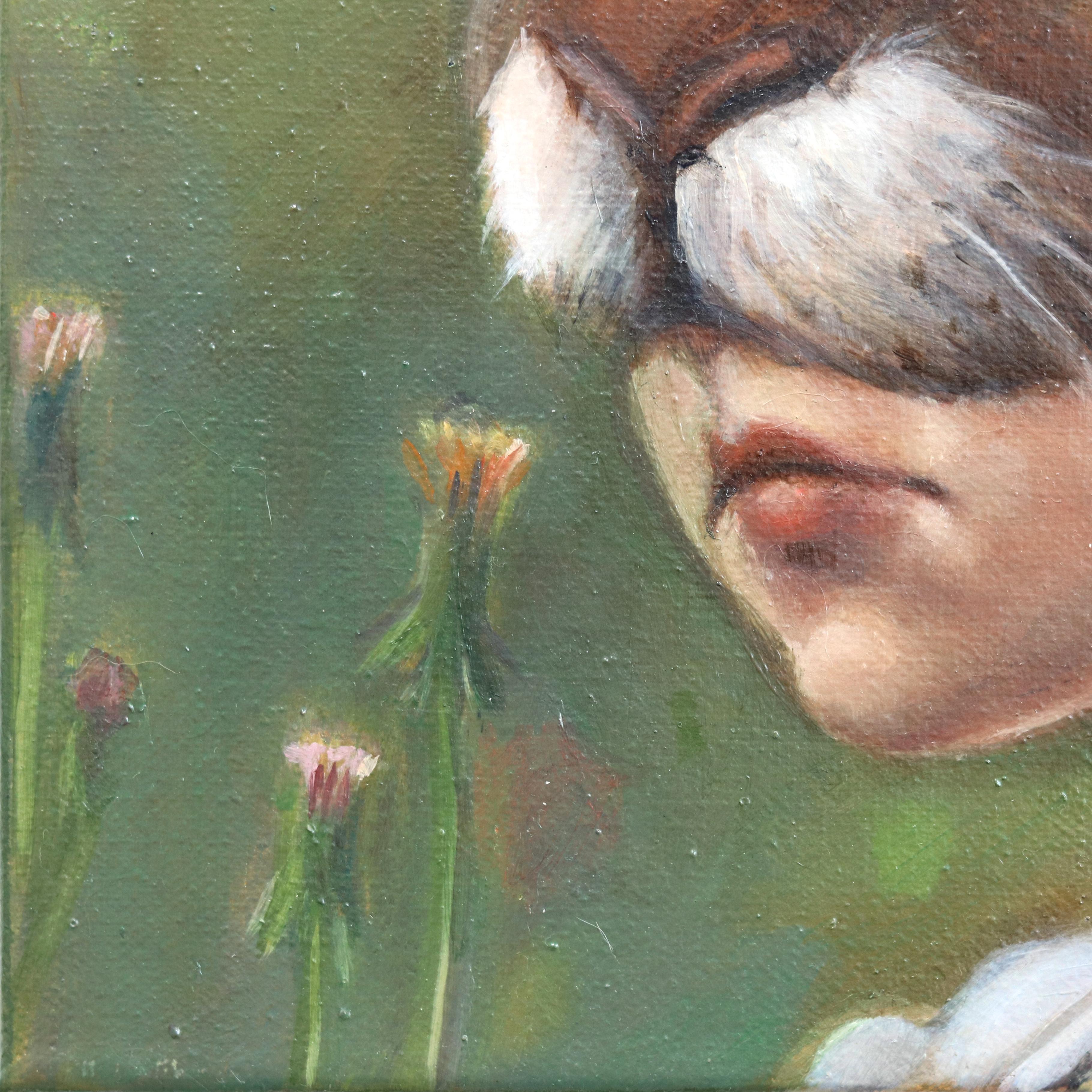 She Felt Everything Directly and Deeply - Figurative Surrealist Oil Painting For Sale 4
