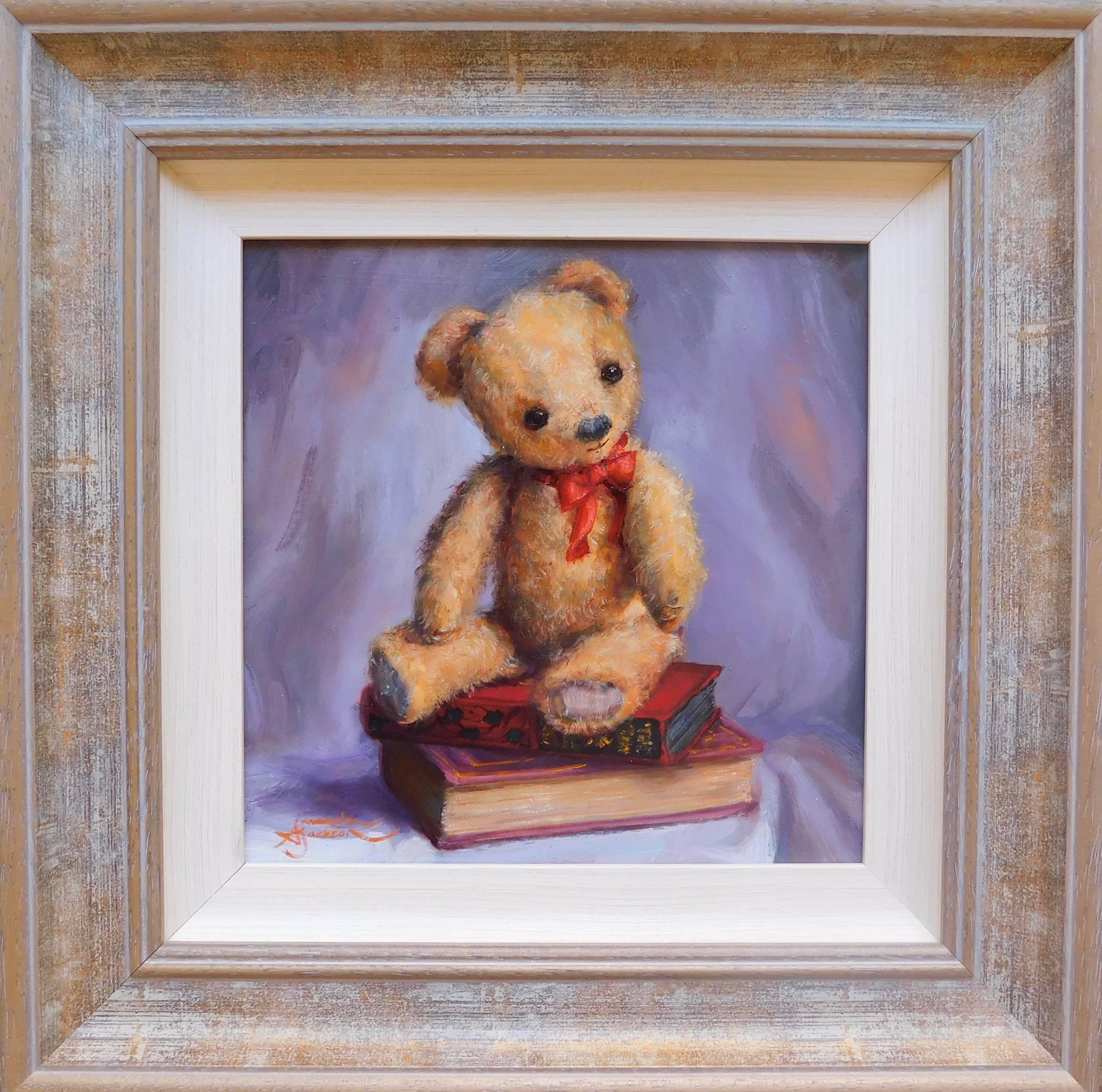 Bear's Books - Painting by Amanda Jackson