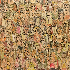 "Audience" pattern - abstract - colorful - figurative - drip painting