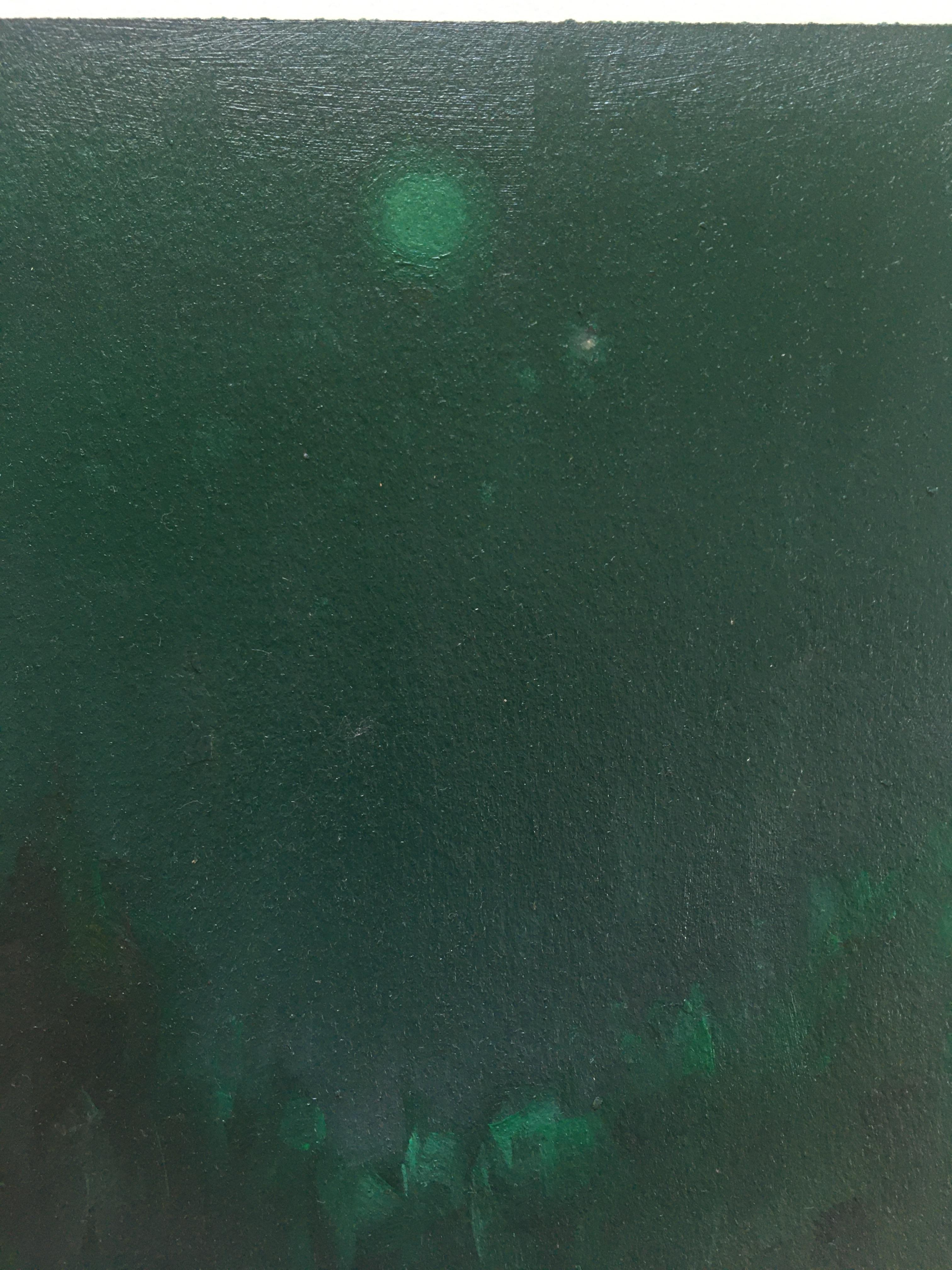 DEEP SKY - Landscape Painting of Forest at Night  Oil on Arches Oil Paper For Sale 3