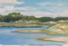 DUNE LAKE - GRAYTON BEACH - Oil Landscape Painting on Arches Oil Paper