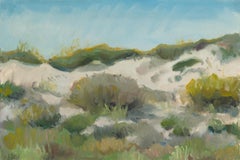 DUNES - Landscape Painting of Sand, Reeds, & Sky - Oil on Arches Oil Paper