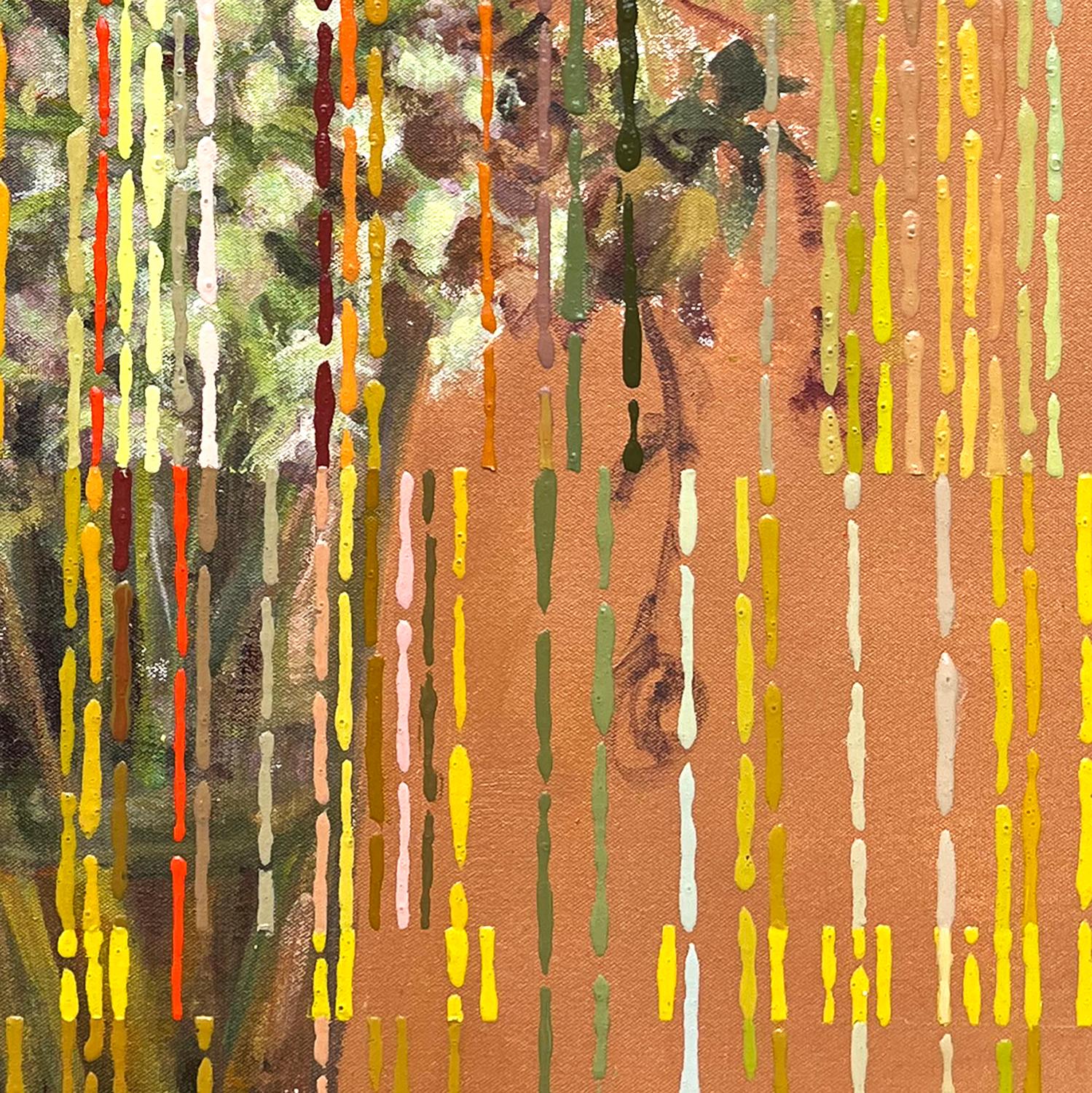 « Élaboré à la fleur » - motif - paysage abstrait - coloré - botanique - Abstrait Painting par Amanda Joy Brown