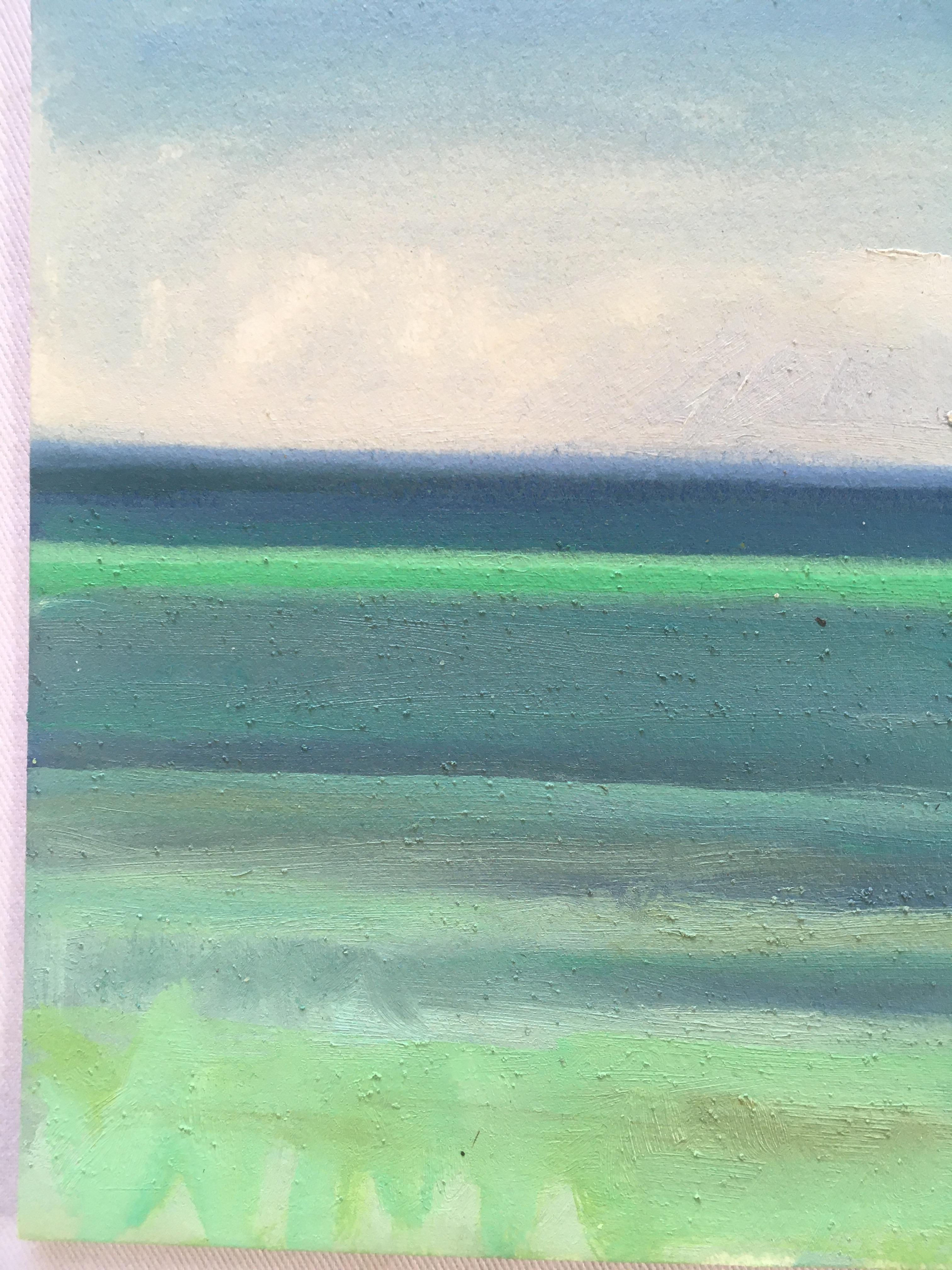 Amanda Joy Brown EMERALD SEA Landscape Painting of the Ocean Oil