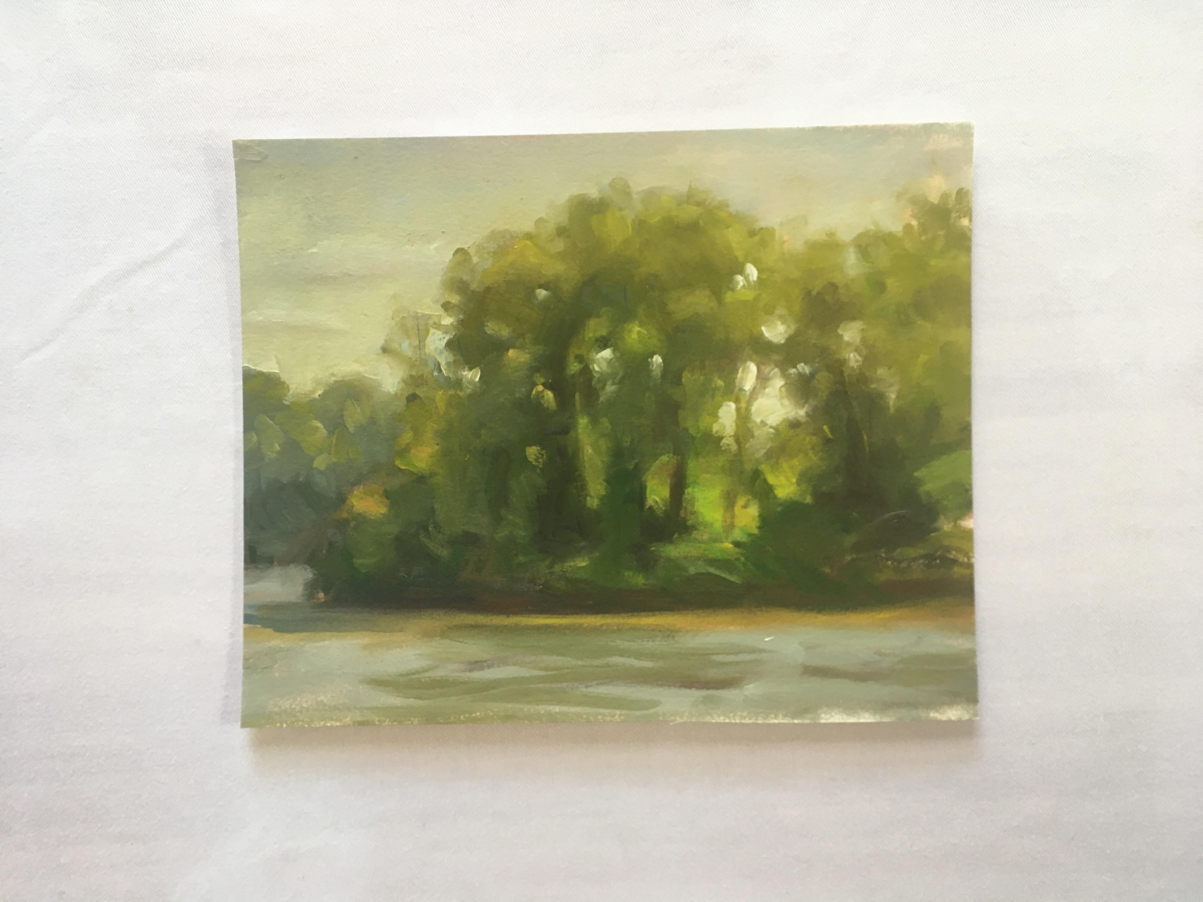 ISLAND-PERCY PRIEST - Landscape Painting of Nashville Tennessee Lake - Oil  - Art by Amanda Joy Brown