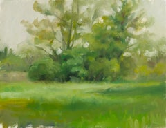 Peeler Park Grove | Landscape Painting of Trees, Field, & Sky | Oil on Arches