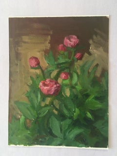 PEONY BUNCH - Still-life Painting - Oil on Arches Oil Paper