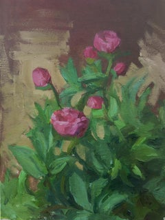 PEONY BUNCH - Still-life Painting - Oil on Arches Oil Paper