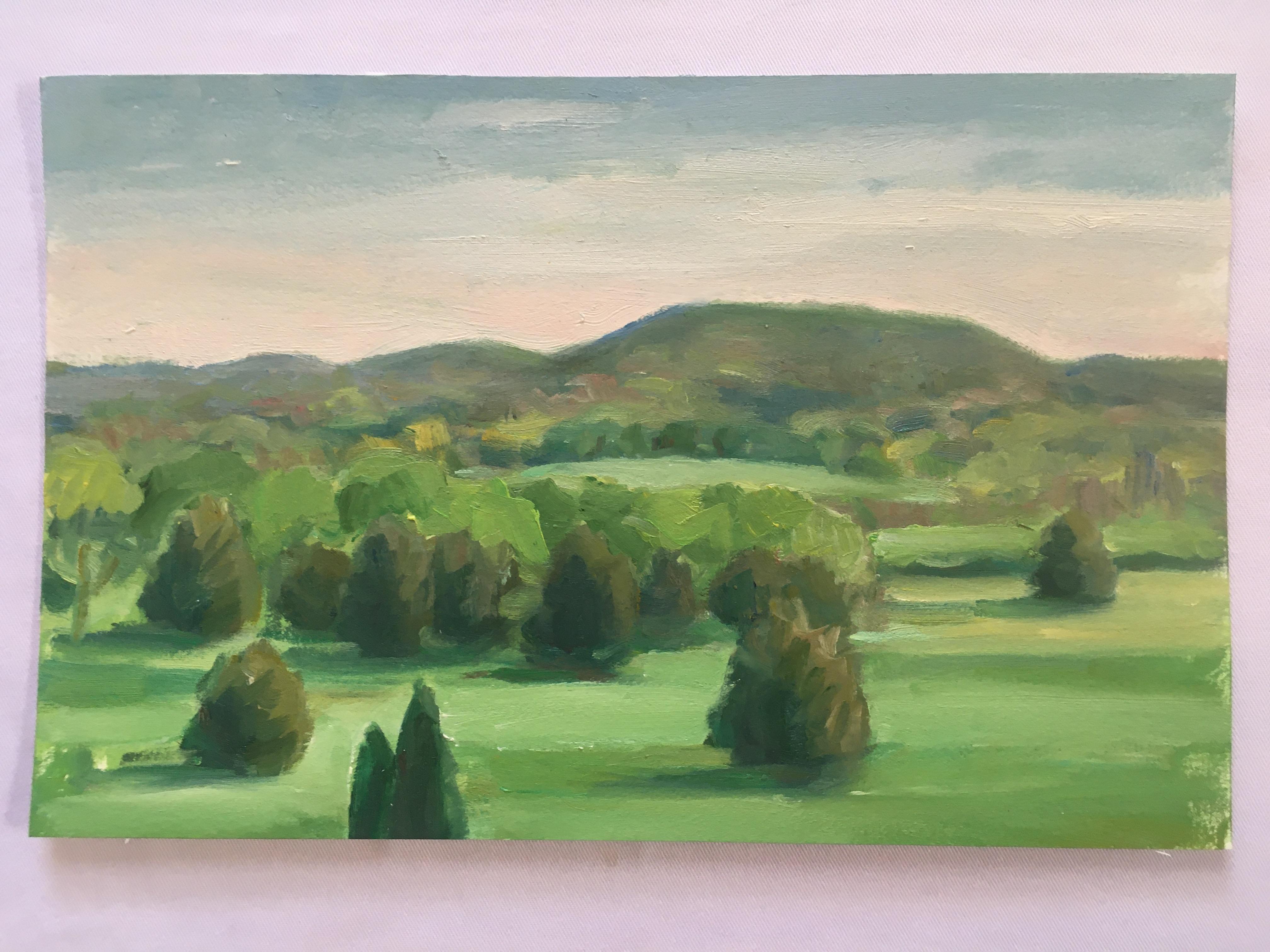 PERCY WARNER VIEW - Paesaggio dipinto del Parco Nazionale del Tennessee con le colline - Painting di Amanda Joy Brown