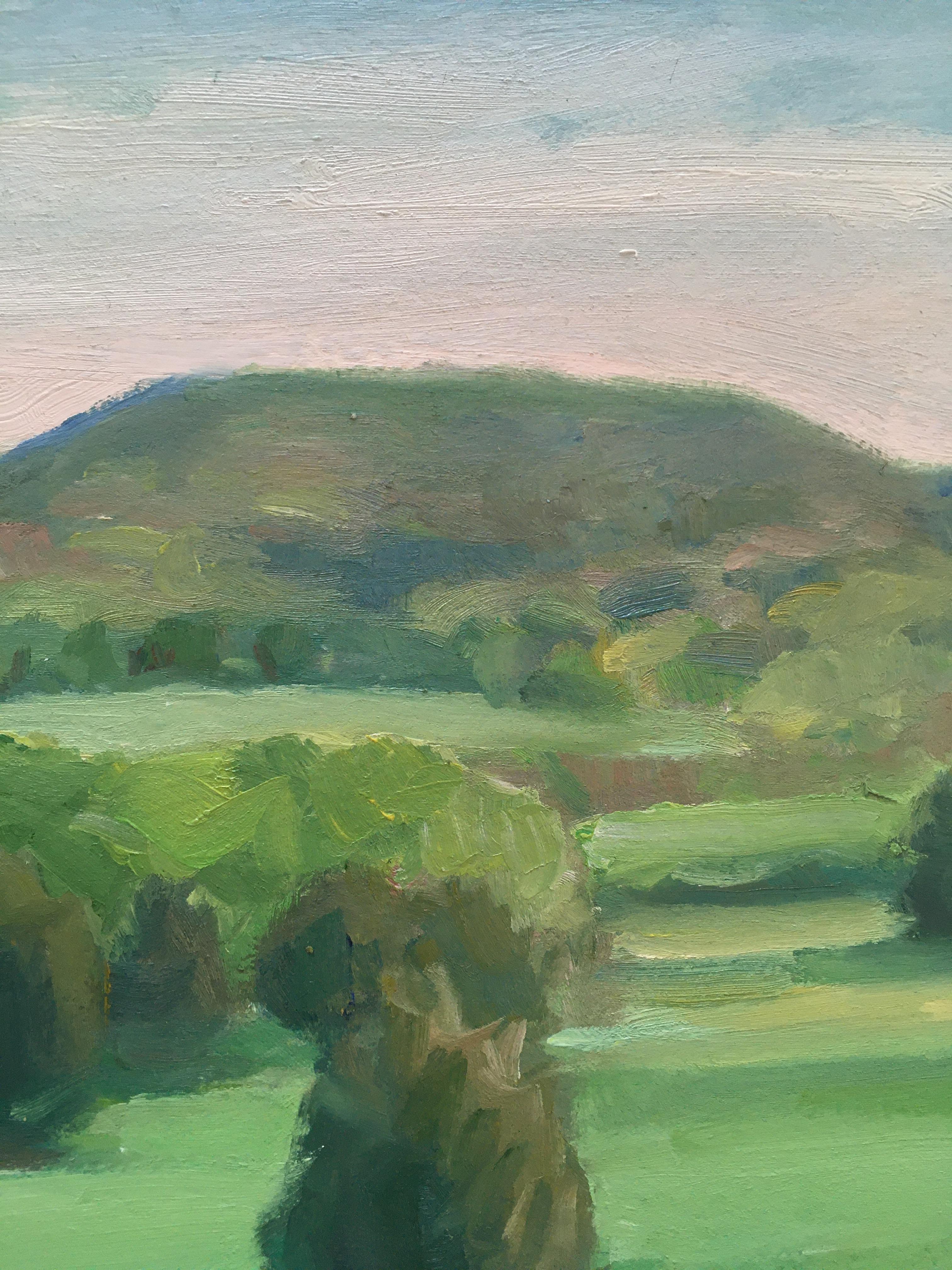 PERCY WARNER VIEW - Paesaggio dipinto del Parco Nazionale del Tennessee con le colline - Landscape Painting Marrone di Amanda Joy Brown