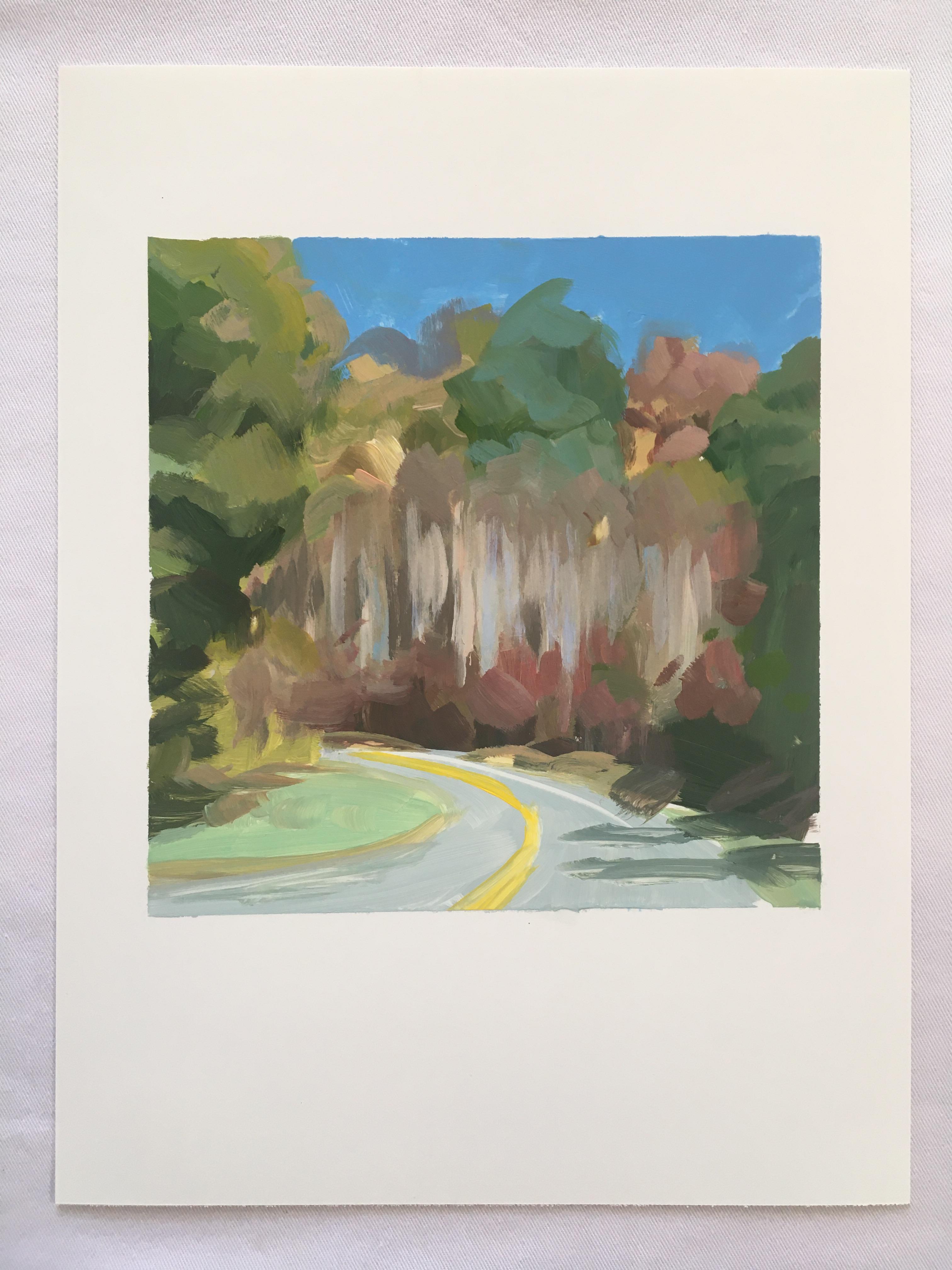 YUPO - Roadside Foliage - Painting by Amanda Joy Brown