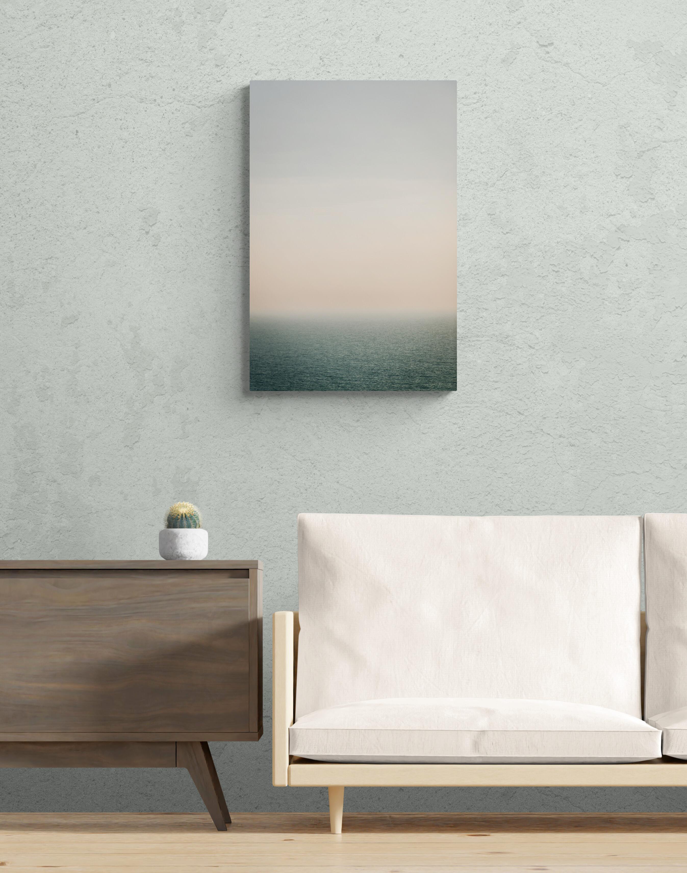 Softish Sea, Signed Digital Photographic Landscape Print on Metal For Sale 8