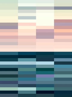Southern Sea 1, Digitally Abstracted Seascape Printed on Metal, 2021