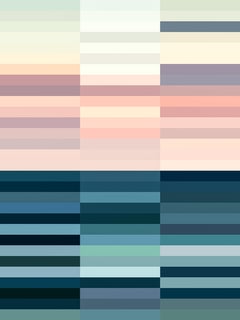 Mar del Sur 13, Paisaje marino abstracto digitalmente impreso sobre metal, 2021