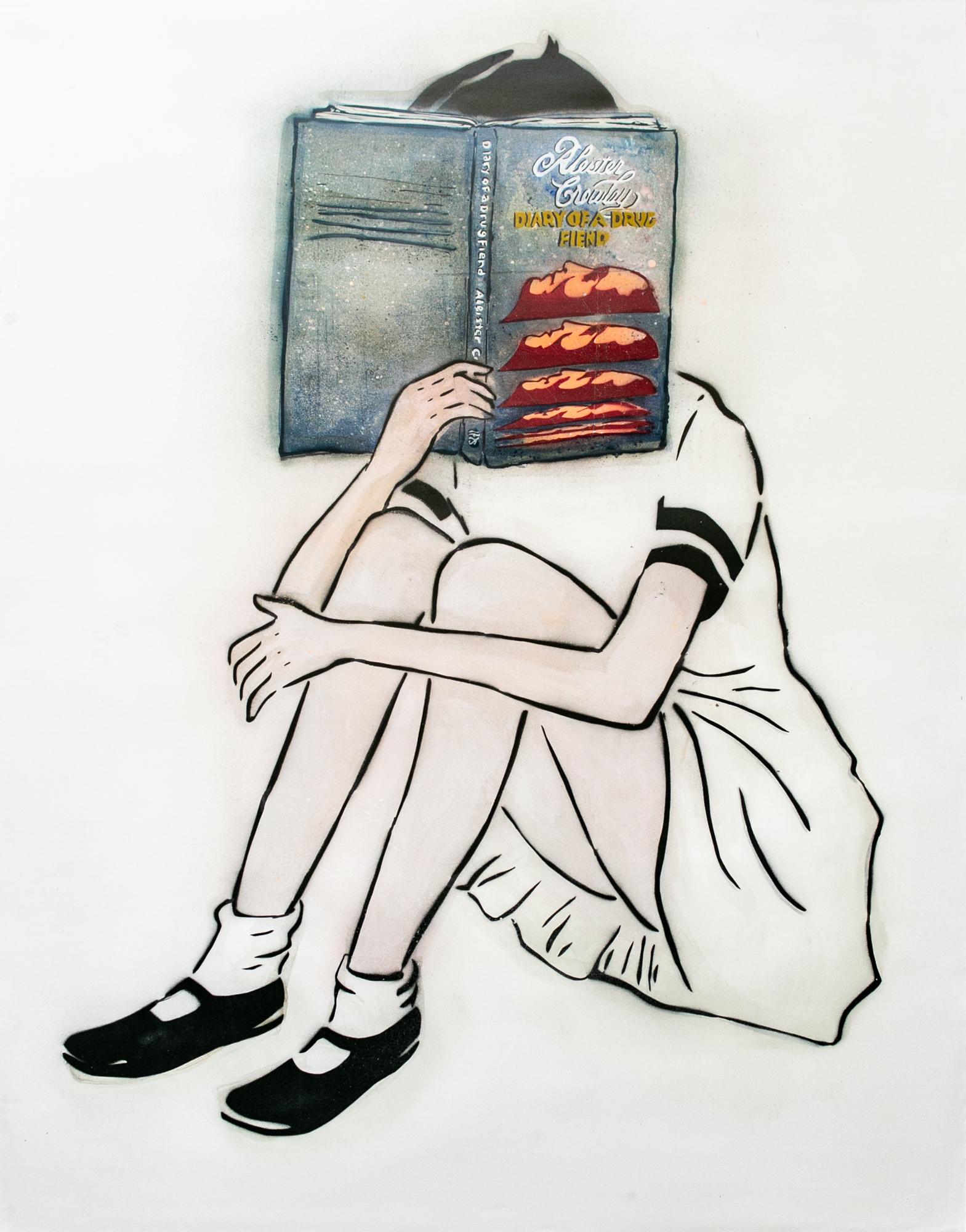 Diary Of A Drug Fiend – Crowley – Mixed Media Art von Amanda Marie