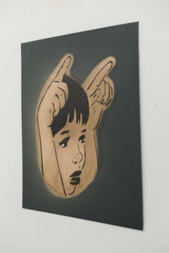 "Make Believer (V3)", Hand cut stencil, acrylic, aerosol