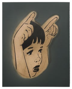 "Make Believer (V3)", Hand cut stencil, acrylic, aerosol