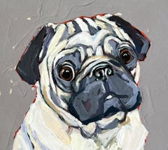 Not Me!  Expressive Pug Painting in a Clever, Playful Style Evokes Emotion