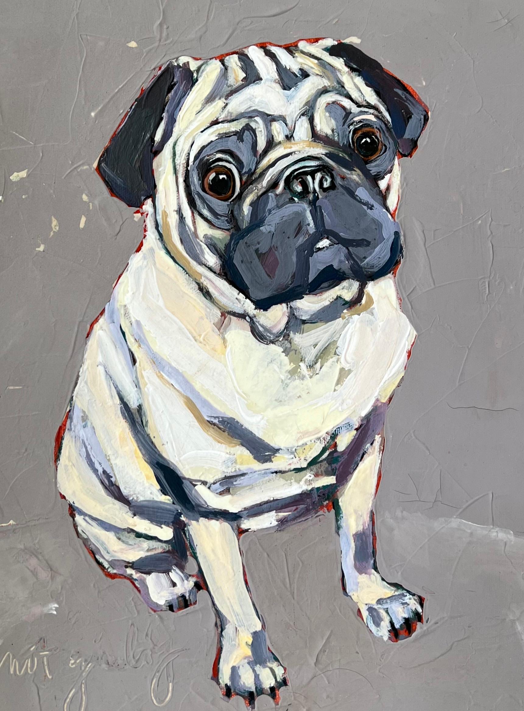     Amanda Norman’s expressive contemporary dog painting, 