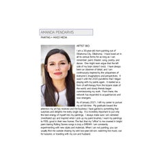 Peinture abstraite technique mixte d'Amanda Pendarvis, « enthousiasme I », 2020