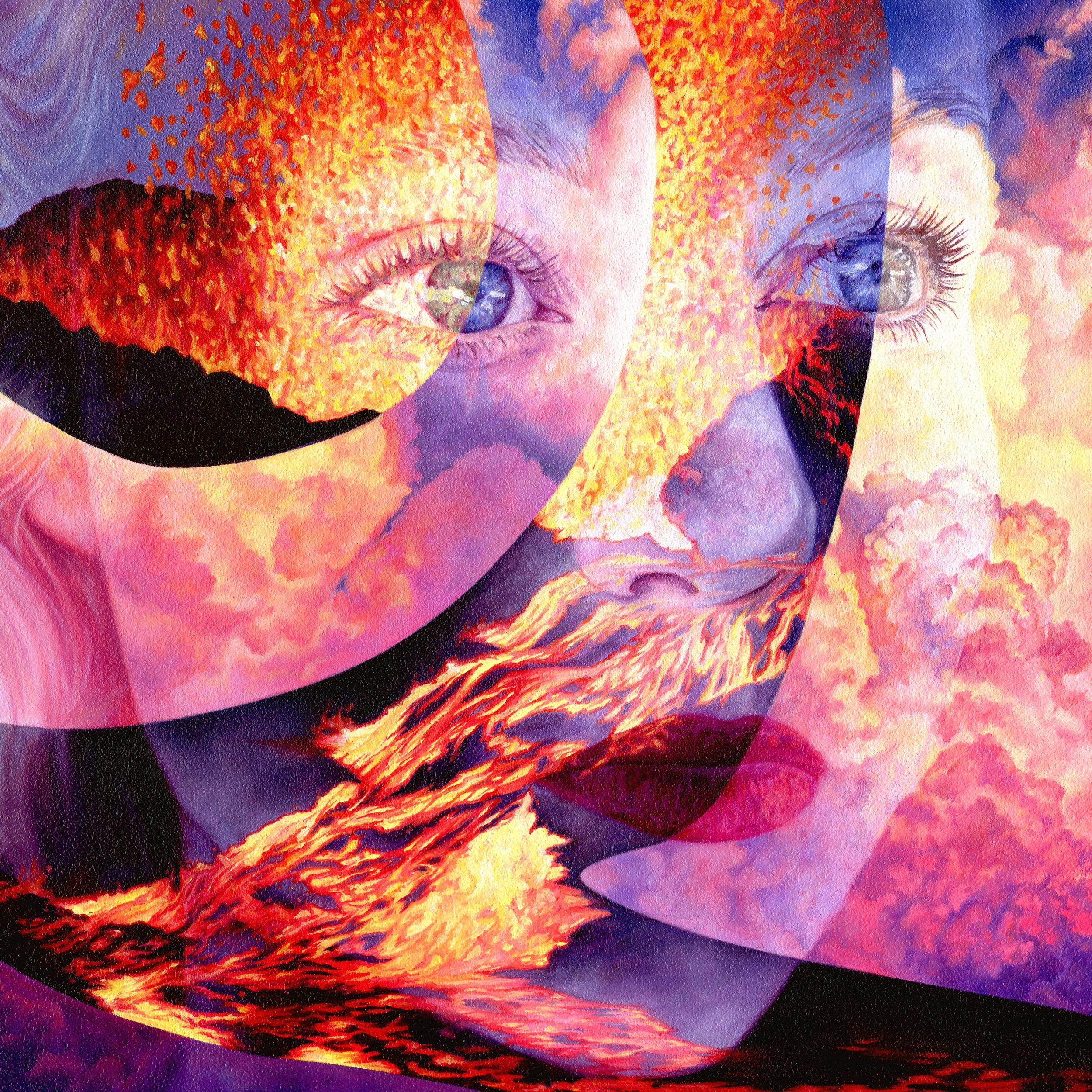 "Moment to Moment" di Amanda Seckington (con sede negli Stati Uniti) è un dipinto a olio originale che raffigura un volto con i lineamenti parzialmente oscurati dalle fiamme riflesse.

Amanda Seckington si considera una nativa della Florida, anche