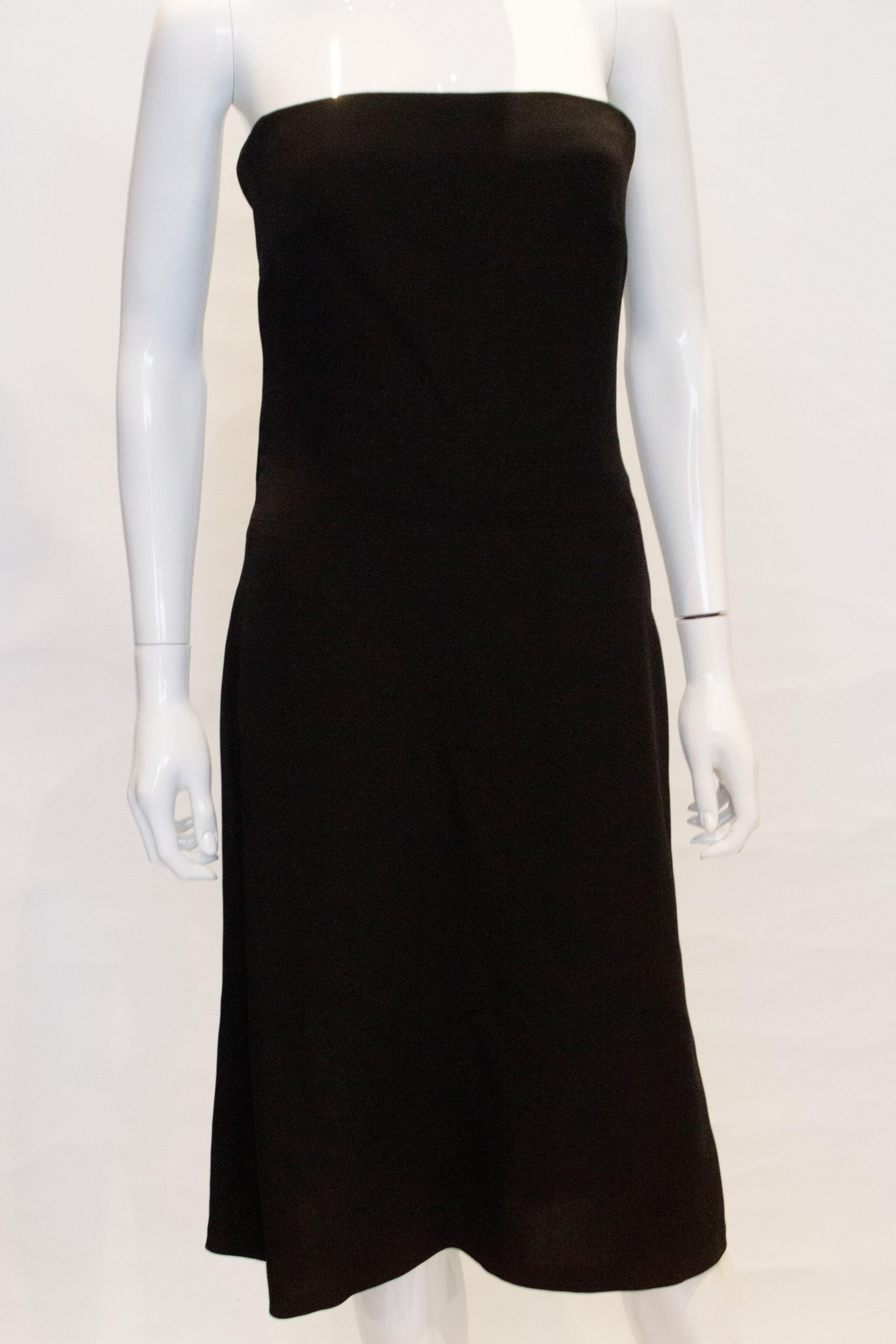 Amanda Wakeley Vestido de cóctel negro sin tirantes Negro en venta