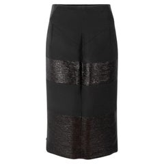 Amanda Wakeley Black Textured Pencil Skirt Size XL