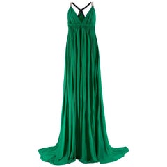 Amanda Wakeley embellished-strap draped gown US 12