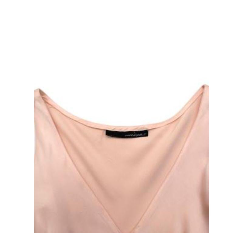 Women's Amanda Wakeley Pale Pink Silk Slip Dress For Sale