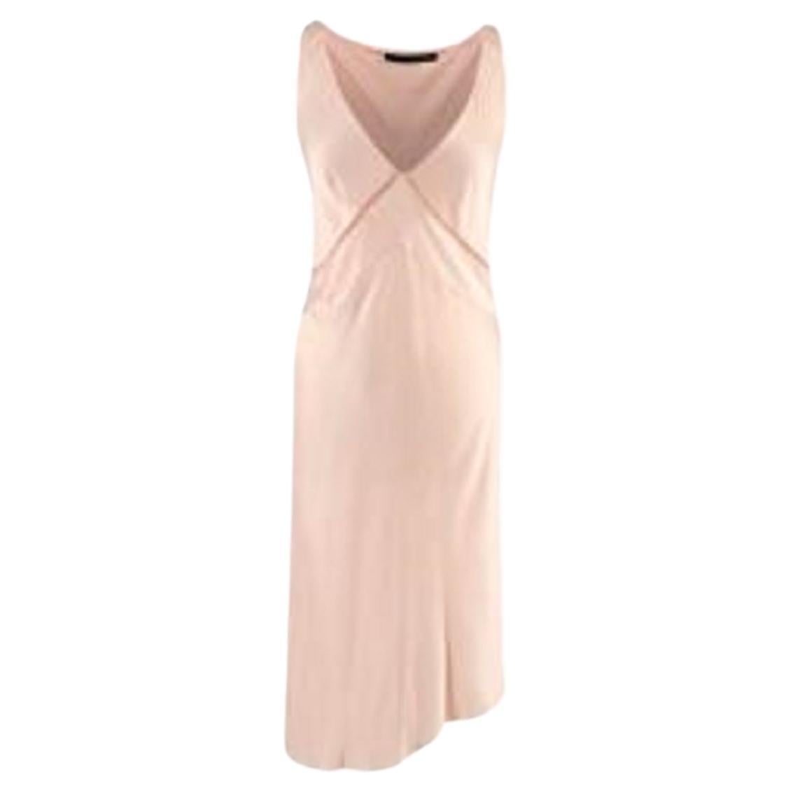 Amanda Wakeley Pale Pink Silk Slip Dress For Sale