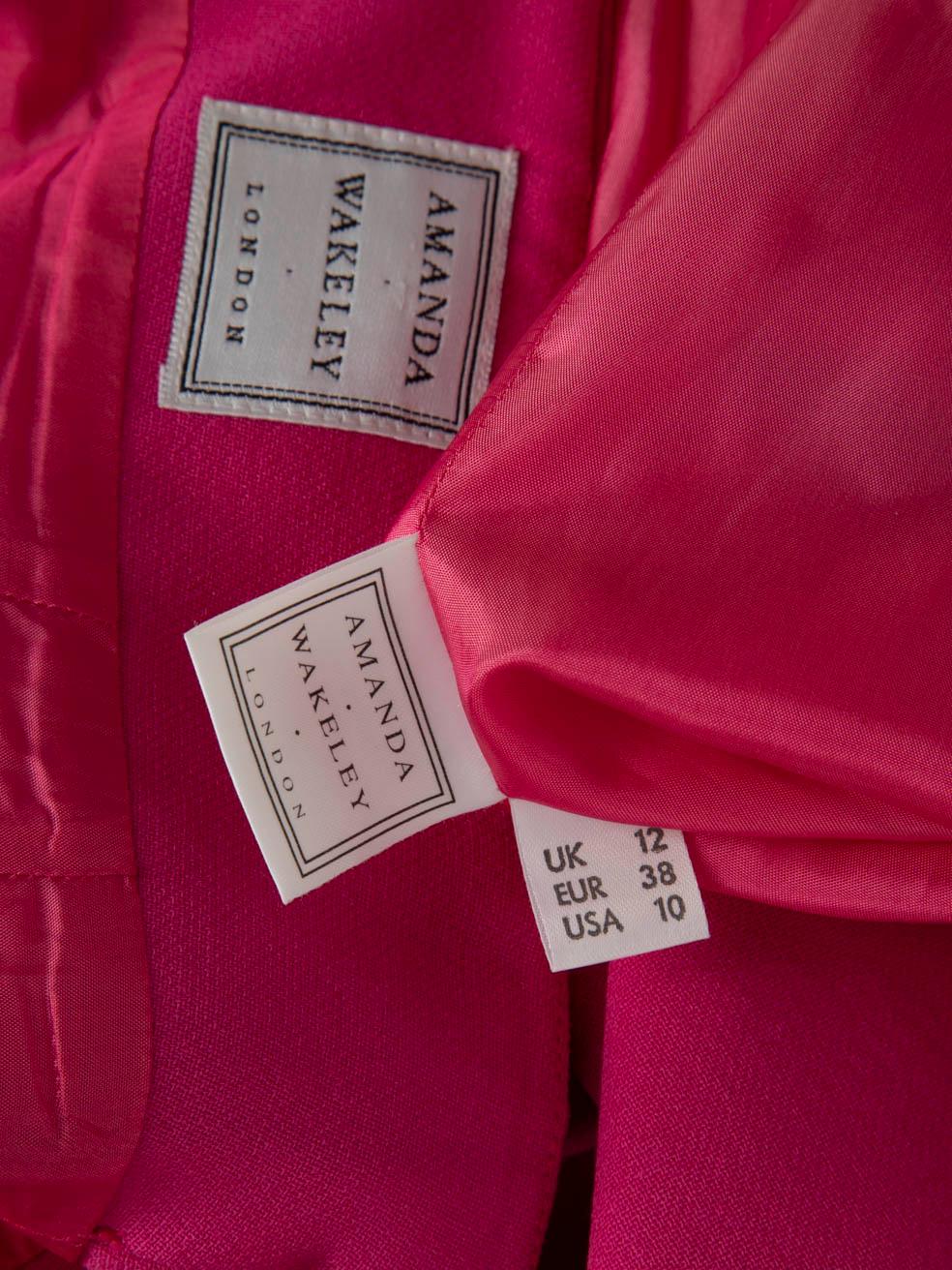 Amanda Wakeley Jupe fourreau midi en laine rose Taille L Pour femmes en vente
