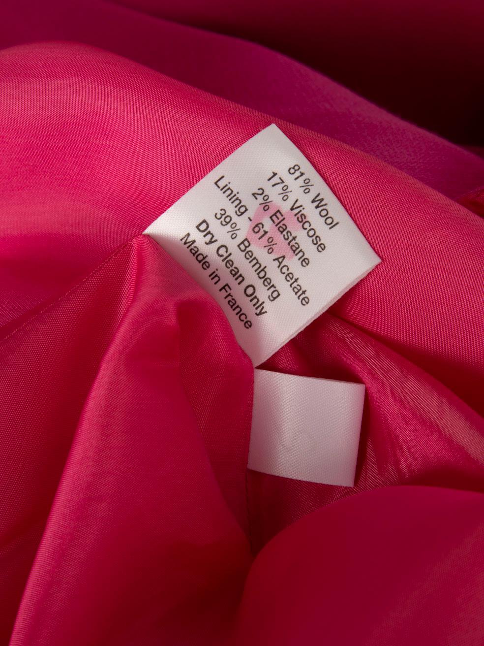 Amanda Wakeley Jupe fourreau midi en laine rose Taille L en vente 1