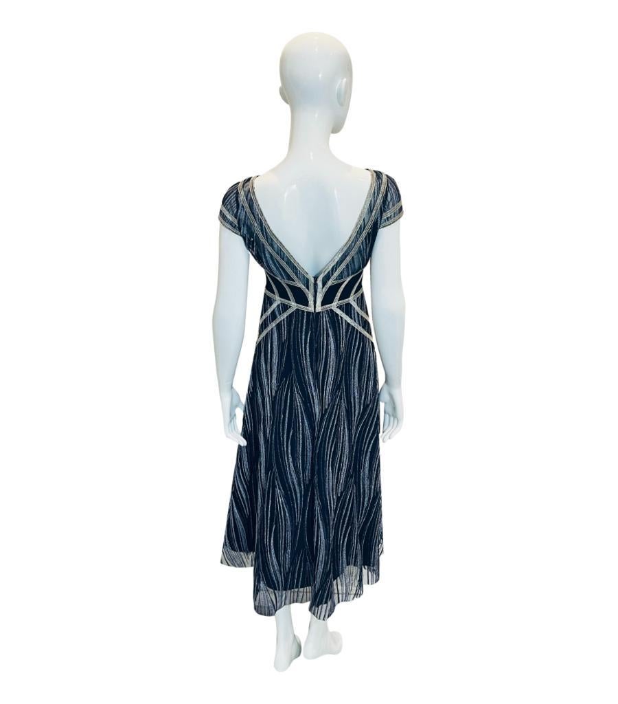 Women's Amanda Wakeley Tulle-Panelled Metallic Dress For Sale