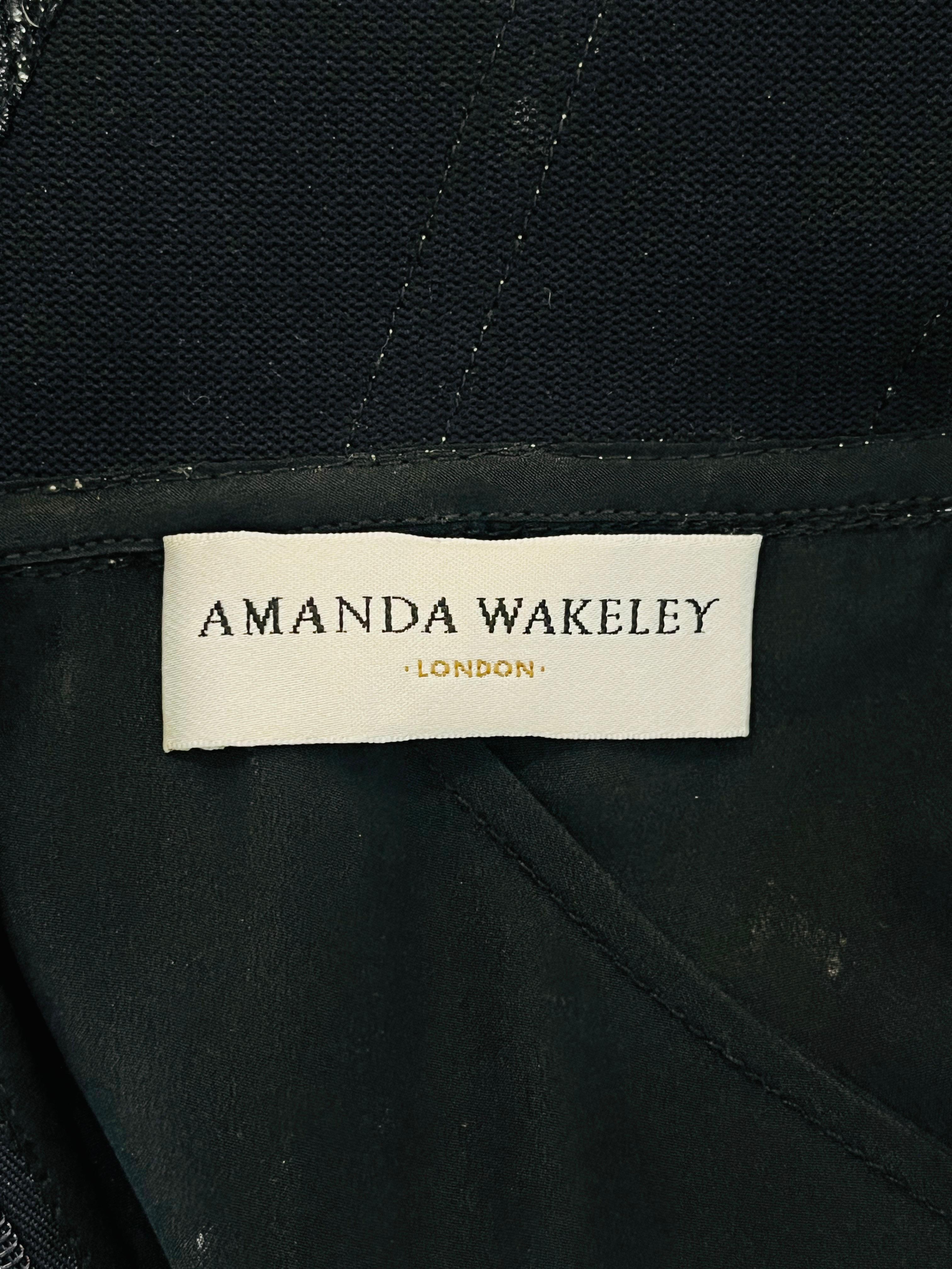 Amanda Wakeley Metallic-Kleid mit Tüllbesatz und Metallic-Panelle im Angebot 1