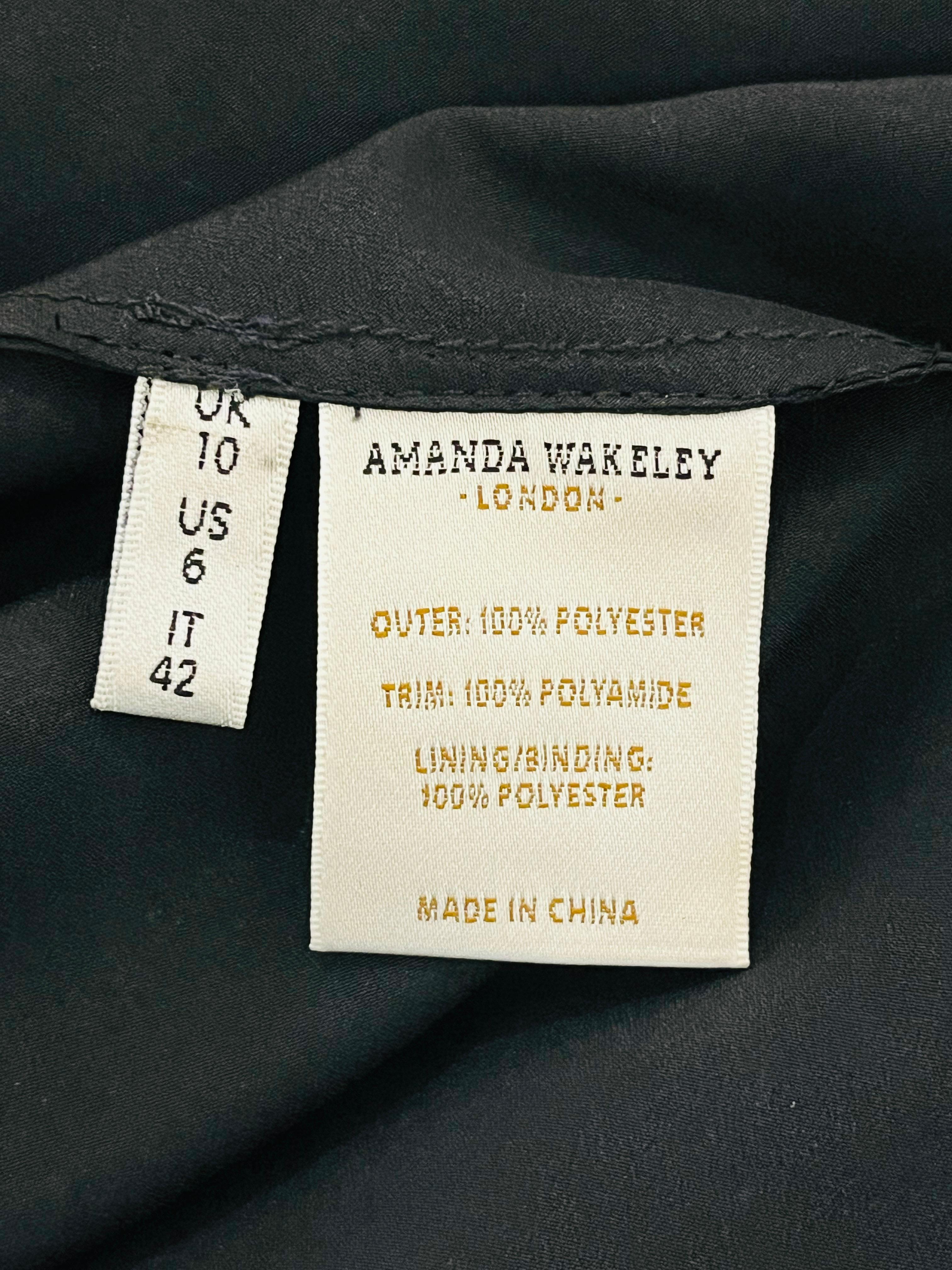 Amanda Wakeley - Robe métallique à panneaux de tulle en vente 2