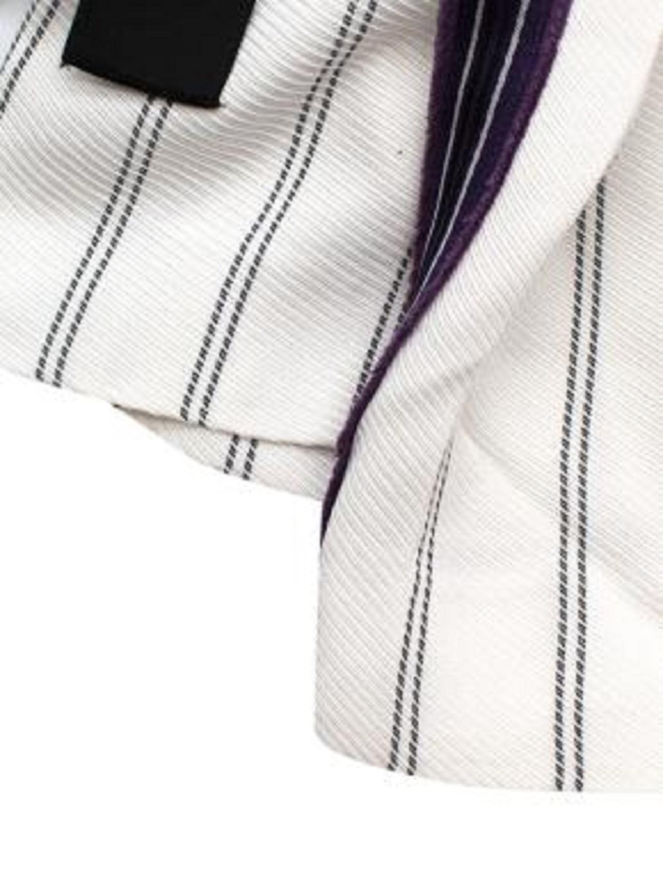 Amanda Wakeley White Stripe Wide Leg Jumpsuit For Sale 4
