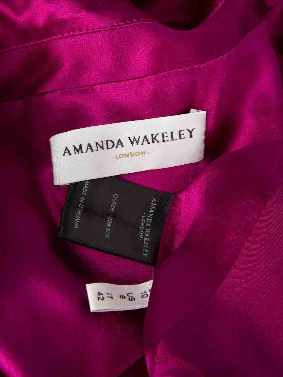 Amanda Wakeley Women's Purple Contrast Lapel Belted Jumpsuit 1