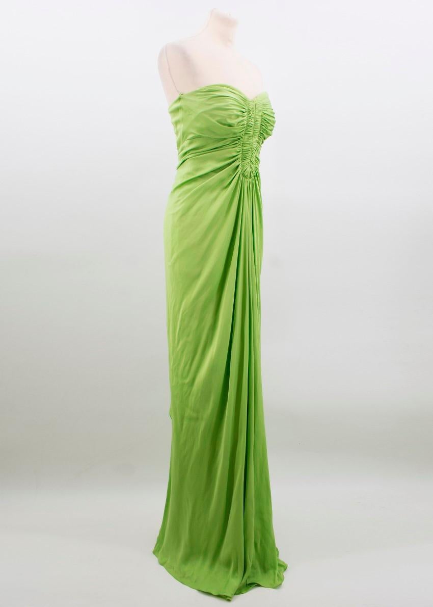 lime green gown