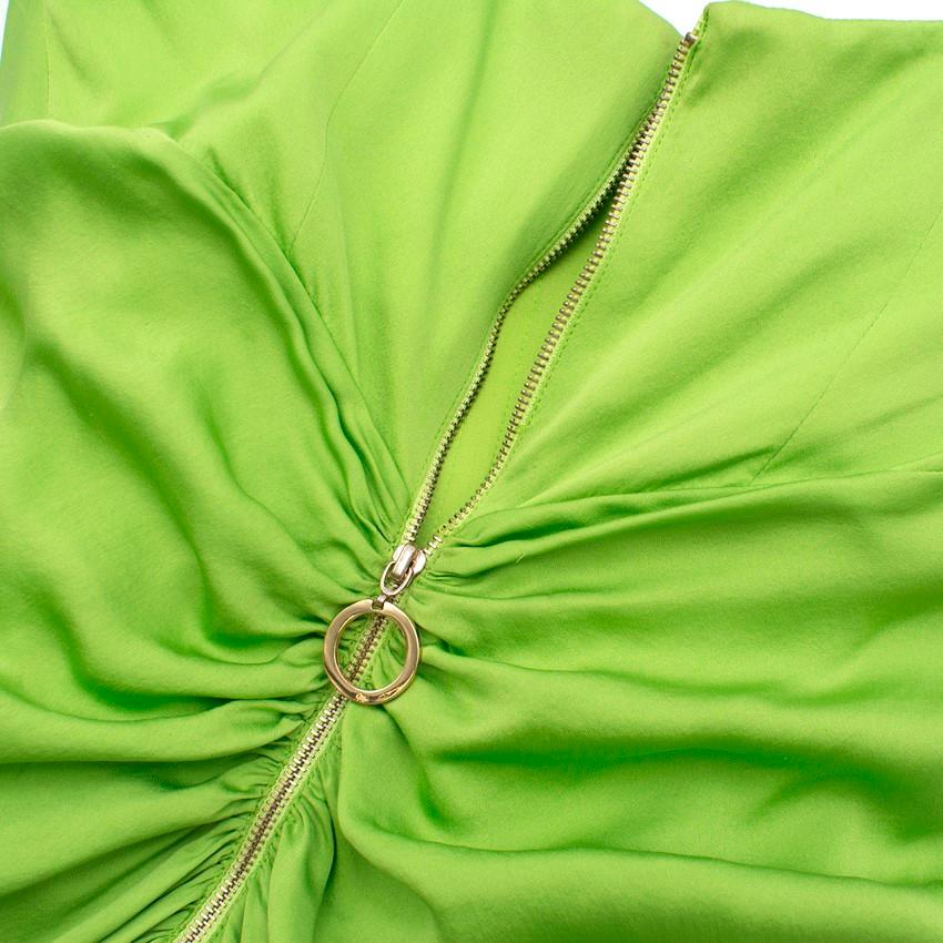 Amanda Wakely Lime Green Strapless Gown - Size Small In Excellent Condition For Sale In London, GB