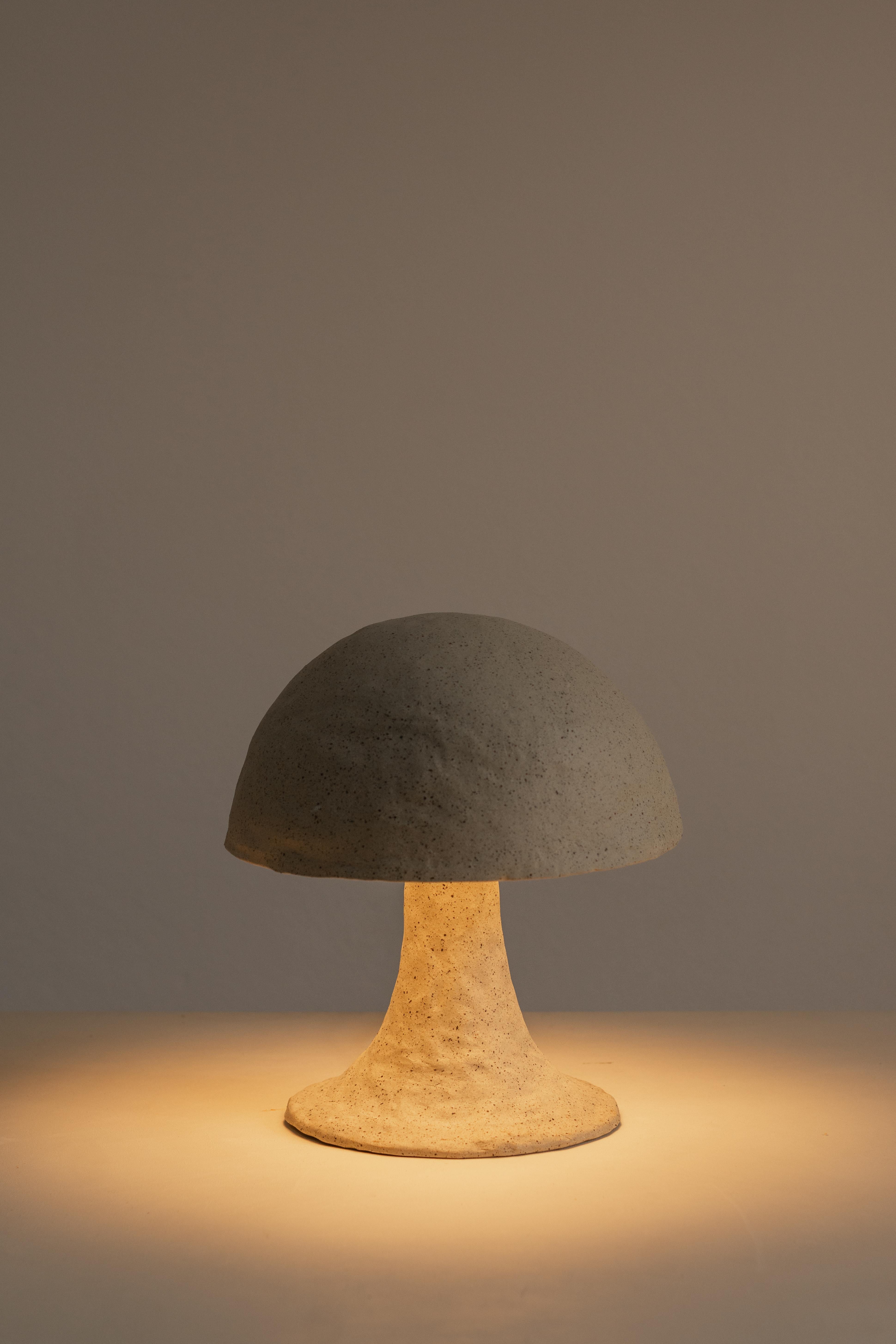 Die Amanita Muscaria-Keramiklampe ist ein Zeugnis für die Kunstfertigkeit und den Einfallsreichtum des menschlichen Geistes. Sein einzigartiges Design, inspiriert von den zauberhaften Pilzen des Waldes, schafft eine unwirkliche Atmosphäre, die dazu