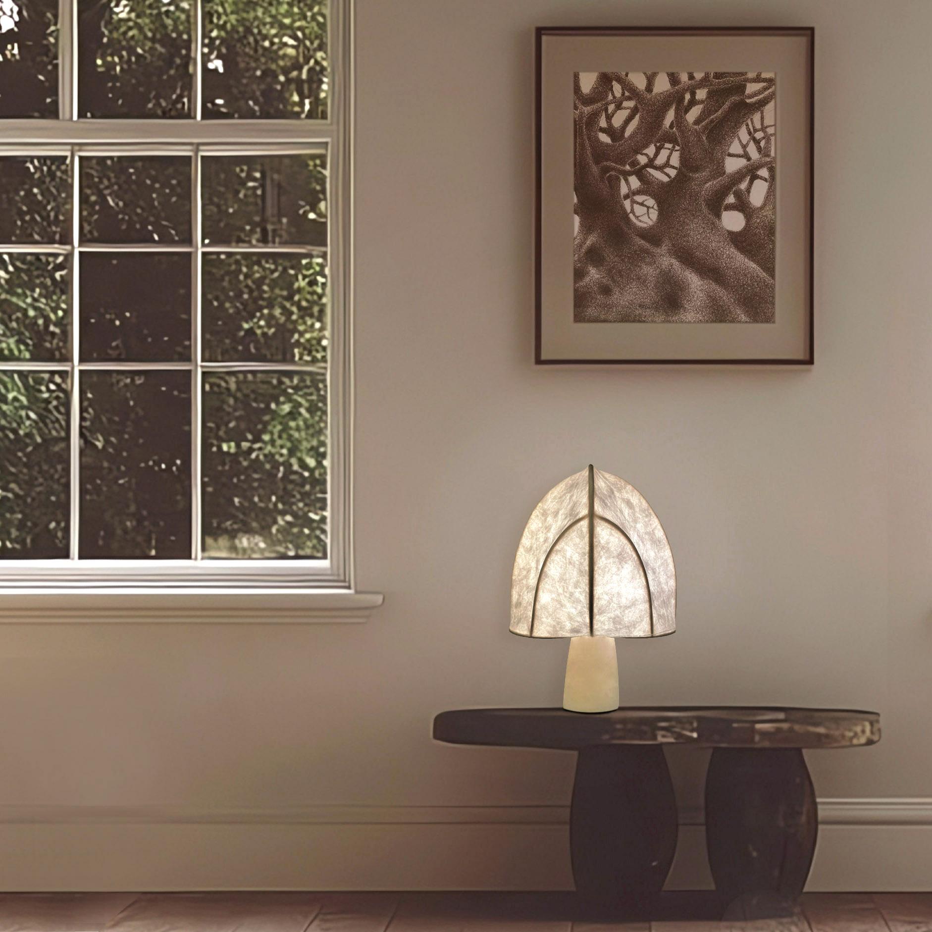 Rattan Amanite Table Lamp by Cécile Philibert For Sale