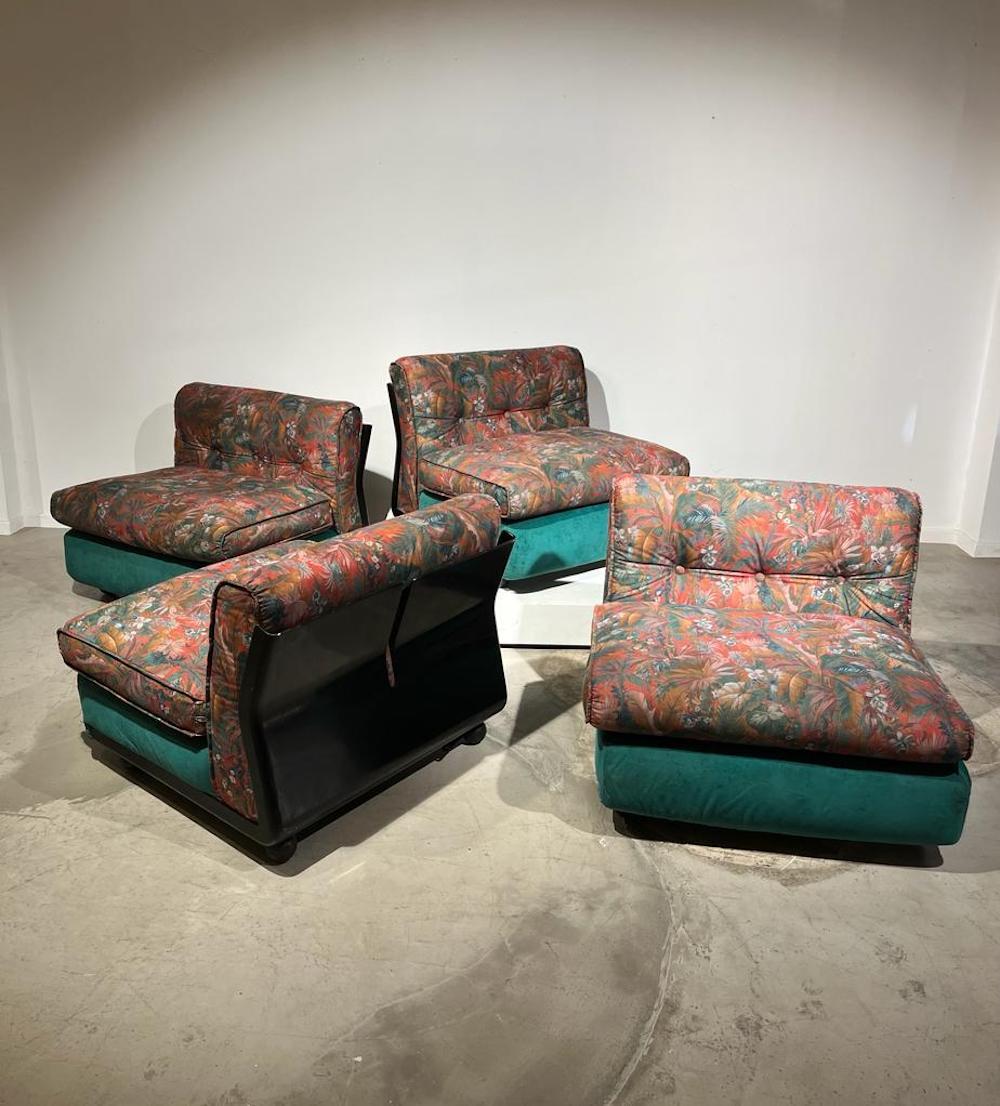 Mid-20th Century Amanta 4 lounge chairs by Mario Bellini for B&B ITALIA