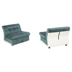 Amanta Armchairs by Mario Bellini for C&B in Green Velvet