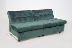 Amanta Armchairs by Mario Bellini for C&B in Green Velvet with Round Feet