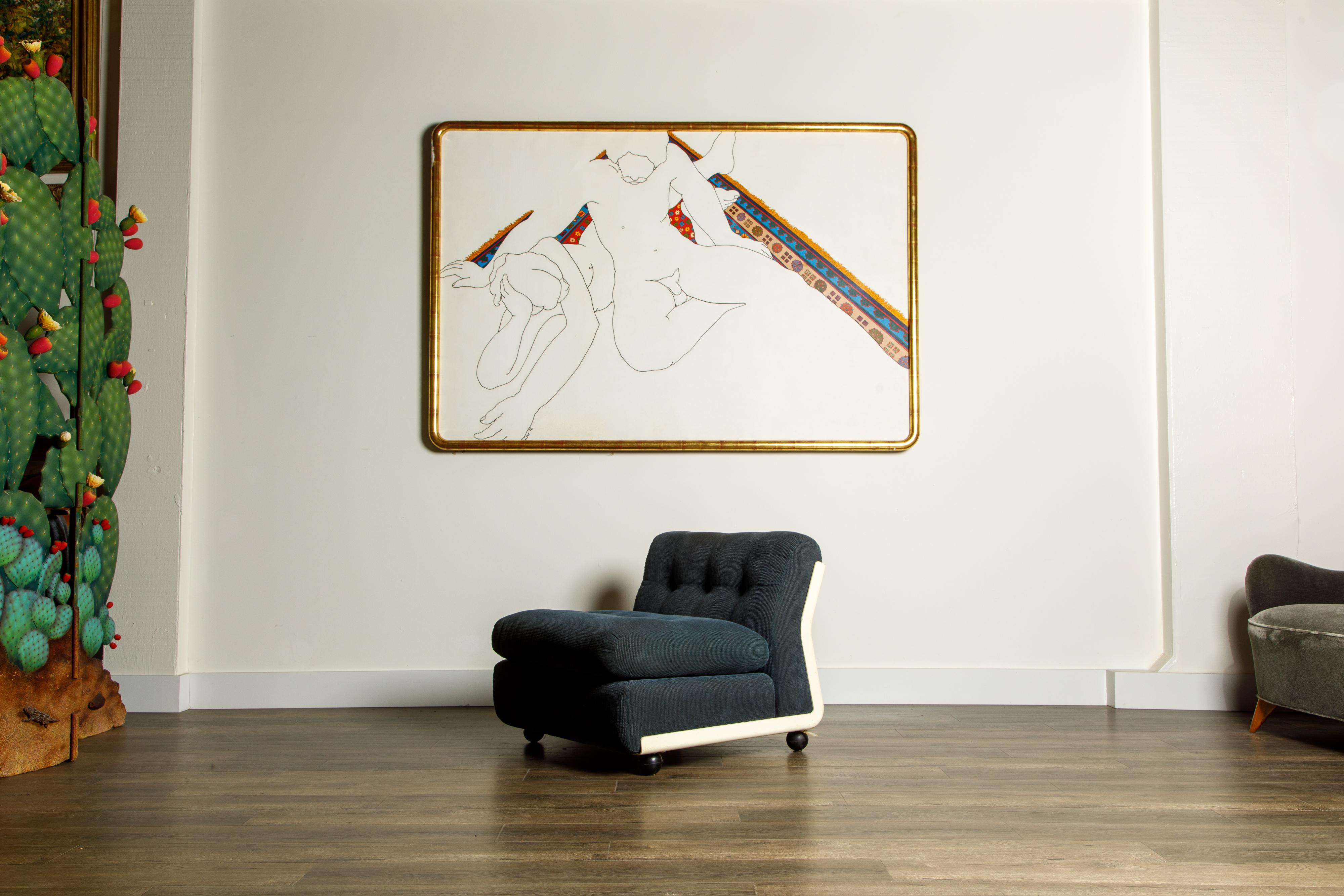 'Amanta' Fiberglass Lounge Chair by Mario Bellini for C&B Italia, c. 1966 Signed 3