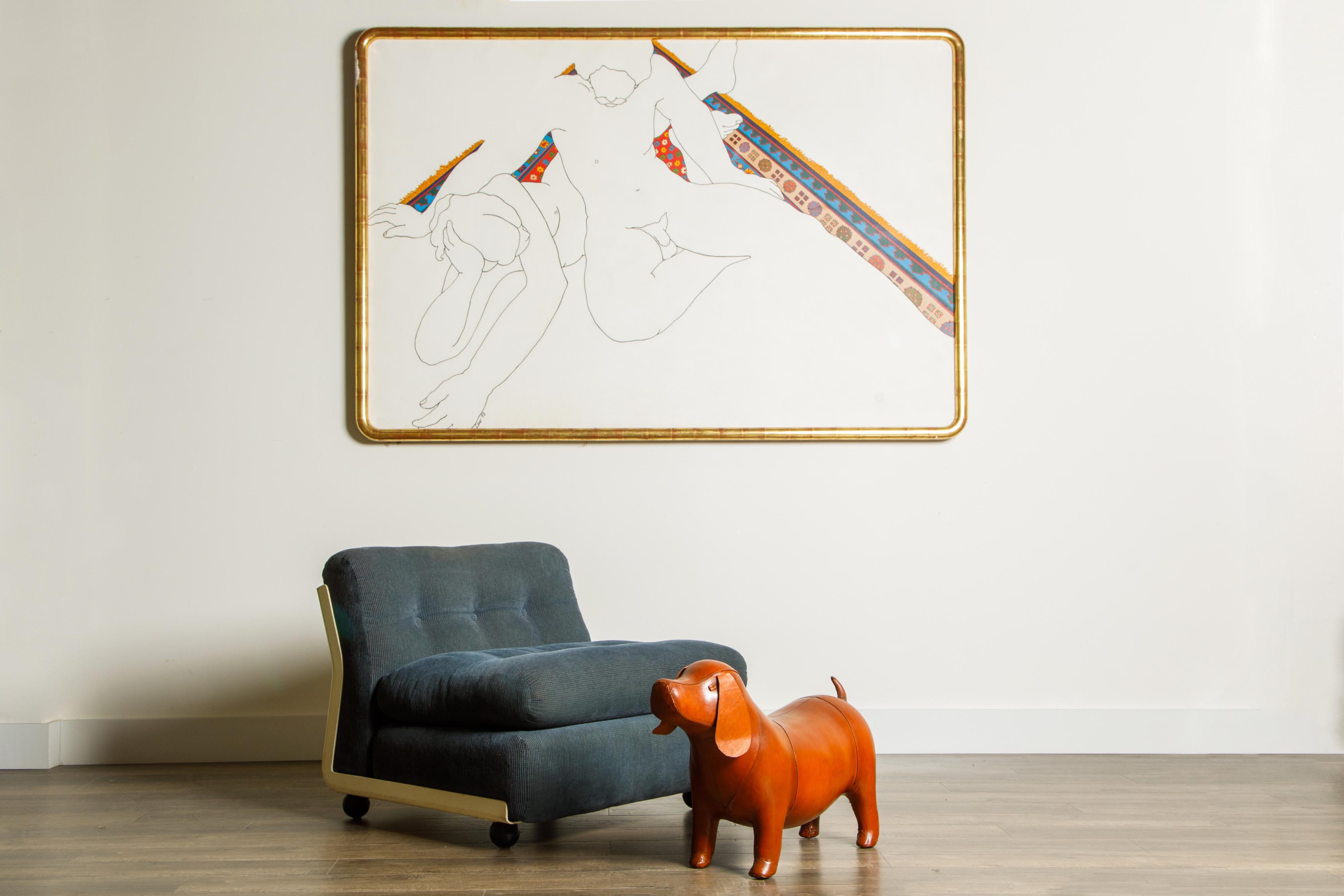 'Amanta' Fiberglass Lounge Chair by Mario Bellini for C&B Italia, c. 1966 Signed 10
