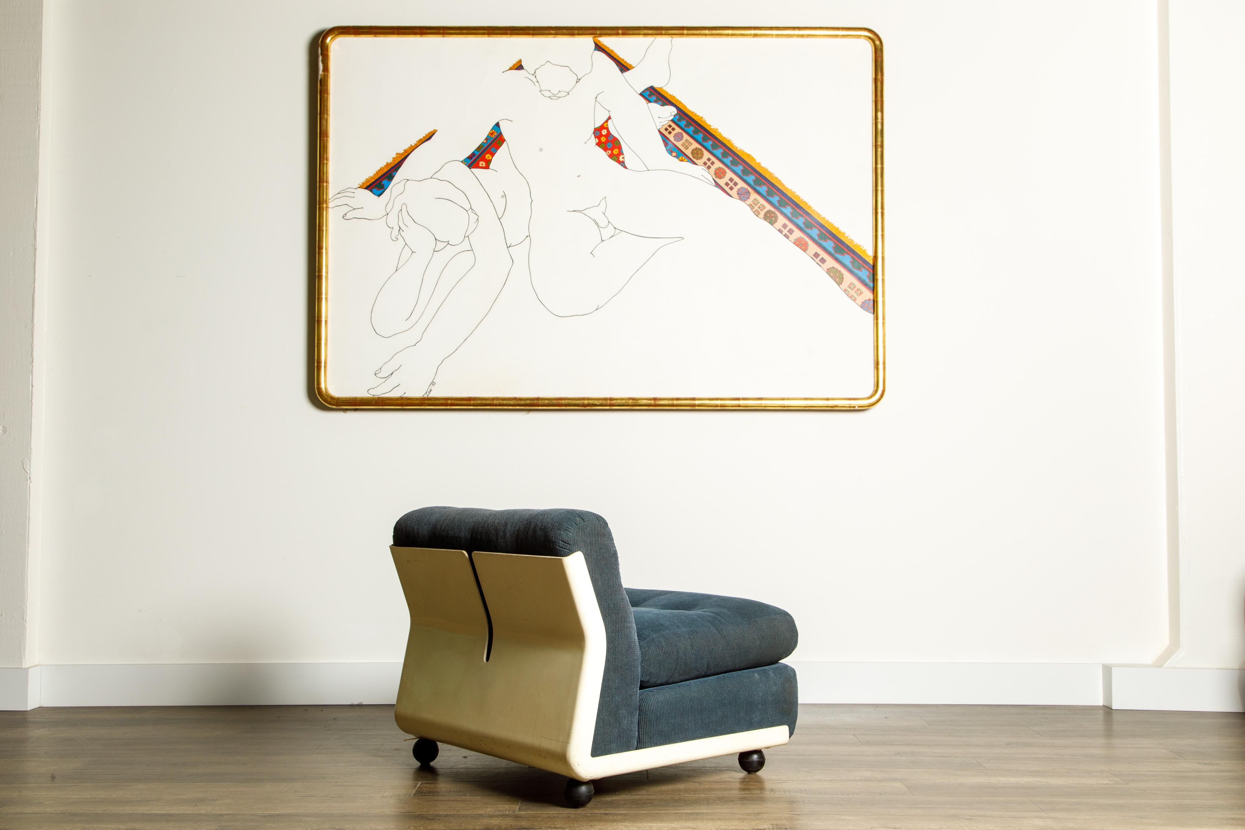 Mid-20th Century 'Amanta' Fiberglass Lounge Chair by Mario Bellini for C&B Italia, c. 1966 Signed