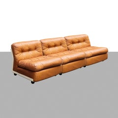 Amanta Leather Set of 3 Armchair by Mario Bellini from C&B Italia, 1960s