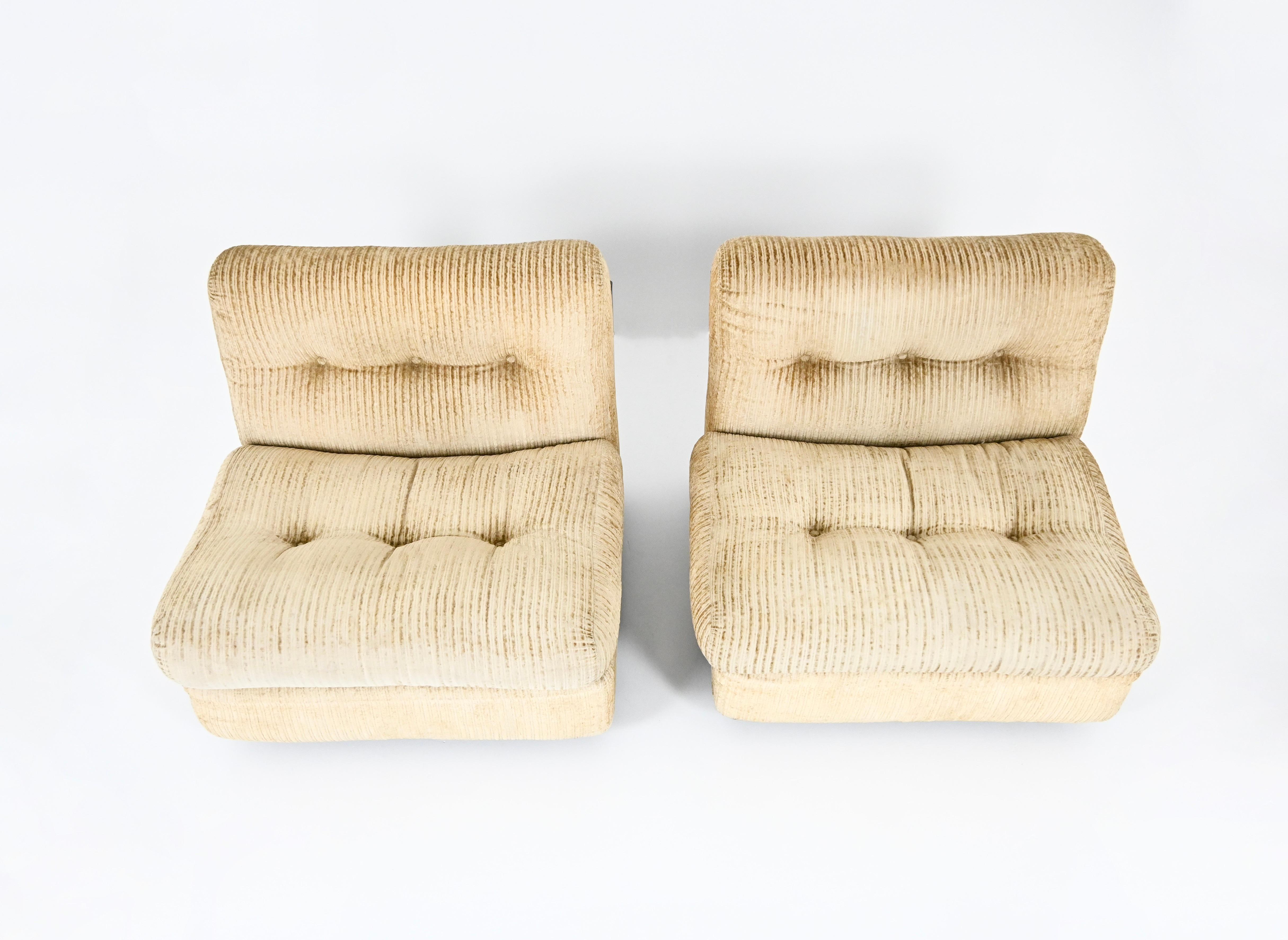 Fauteuils de salonanta de Mario Bellini pour B&B Italia, années 1970, lot de 2 en vente 1